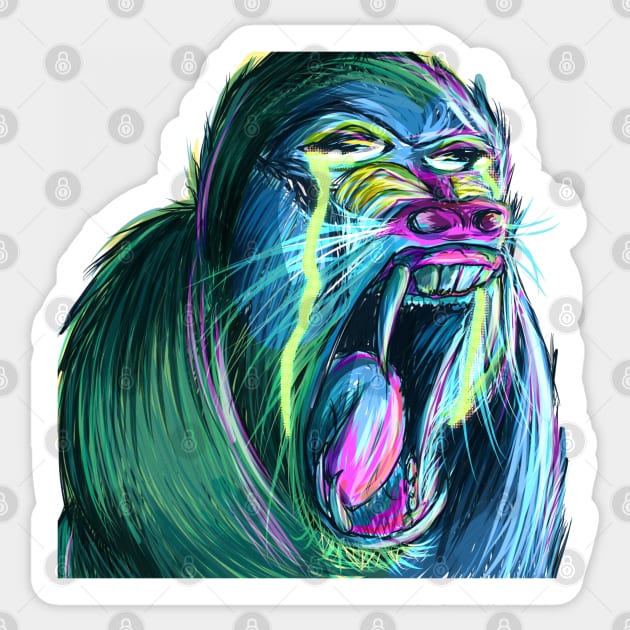 It’s a Mandrill Sticker by Spooky_Bear15